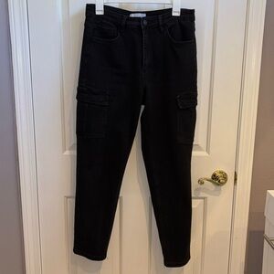 Black Vervet Jeans with Pockets